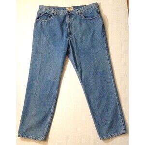 Vtg LL Bean Jeans Mens 38x29 Blue Denim Classic Fit Tapered Work Outdoor Western